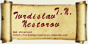 Tvrdislav Nestorov vizit kartica